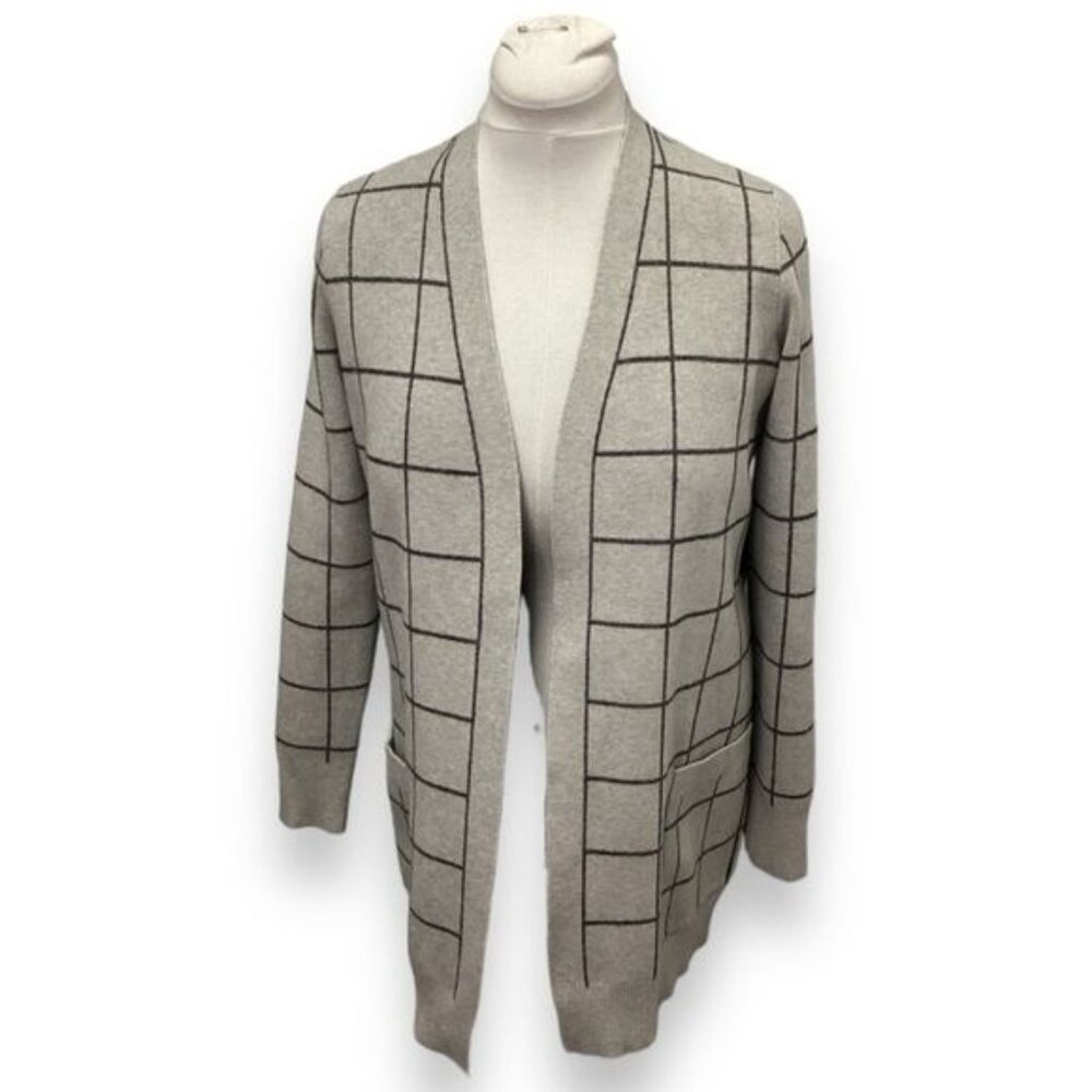 Red Label Saks Fifth Ave Women’s Open Front Longline Cardigan Sweater, size M